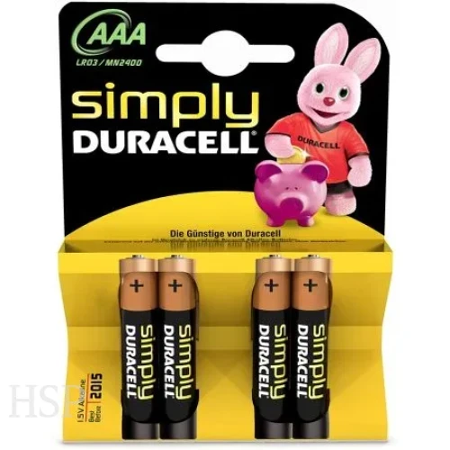 Pile Duracell LR03 MN2400 (AAA) – Puissance longue durée